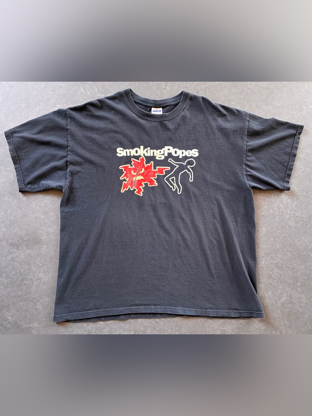 Smoking Popes Graphic Pop Punk Band Tee with Red Accent